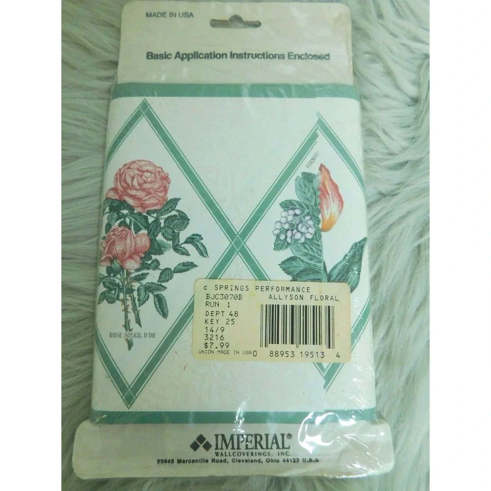 Ashley Taylor Imperial Allyson Floral Wallpaper Decorative Wall‎ Border 5 Yards